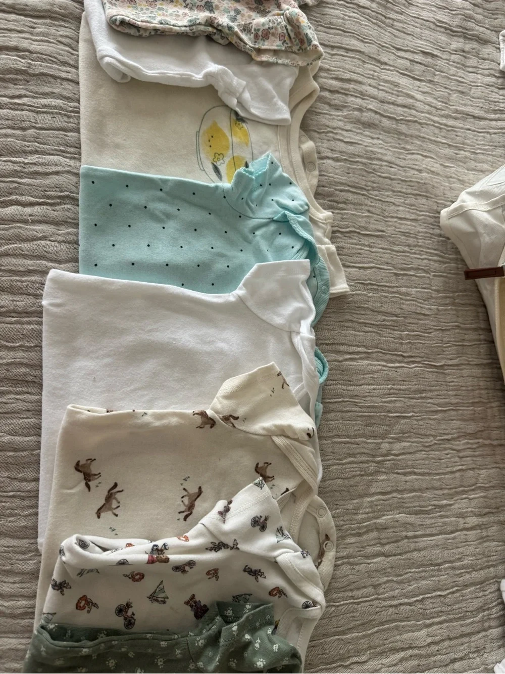 Carter's Baby Girls Assorted Pastel Bodysuit Set - Yellow, White, Mint, Floral